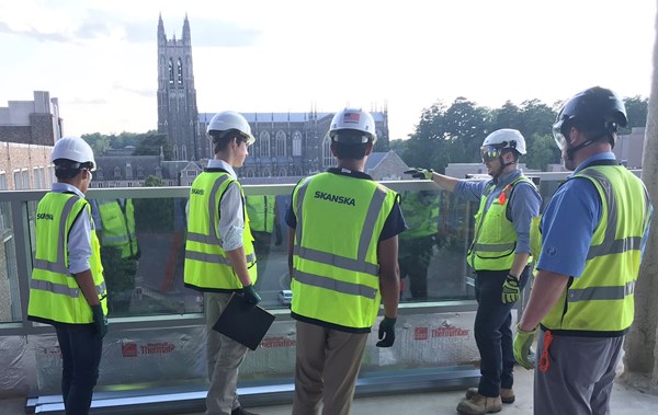 We gave the students a tour of Skanska’s Pratt Engineering Building project at Duke University to give them a better understanding of construction.