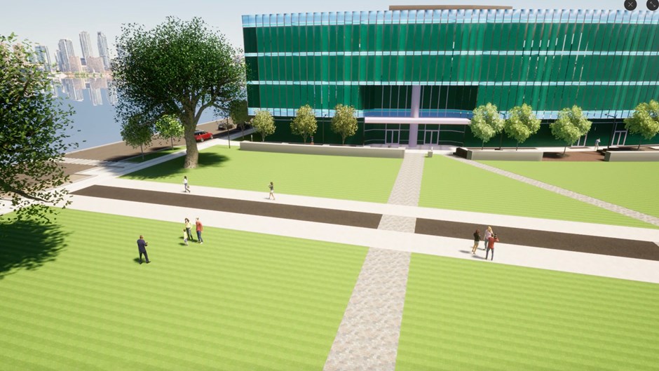 The digital twin of Houston Community College’s Main Campus is beneficial for a variety of groups, prospective students included. “This immersive experience allows [high school students] to explore and familiarize themselves with the campus before physically visiting. In turn, it’s creating a more engaging and informative introduction,” says Houston Community College Professor and Founder and Associate Director of the Reality Collab Rubén Durán.