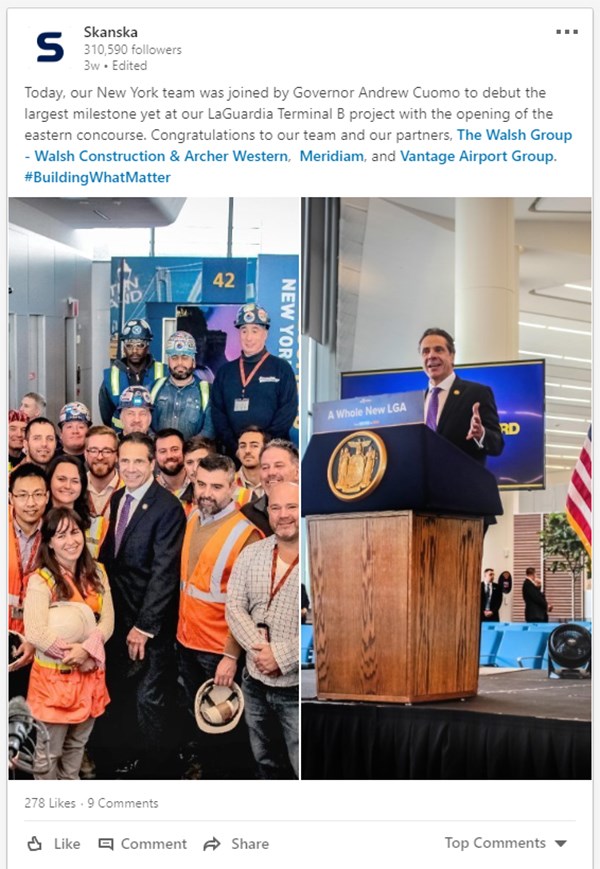 Opening of the Eastern Concourse at LaGuardia Terminal B Redevelopment project—244 likes