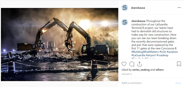 Demolition in progress at our LaGuardia Terminal B project – 685 likes 